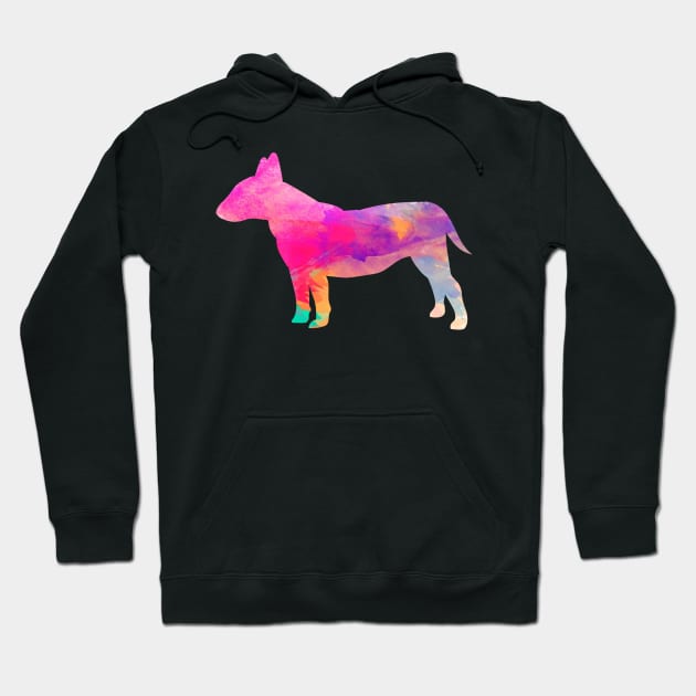 english bull terrier dog art  watercolor gift Hoodie by T-shirt verkaufen